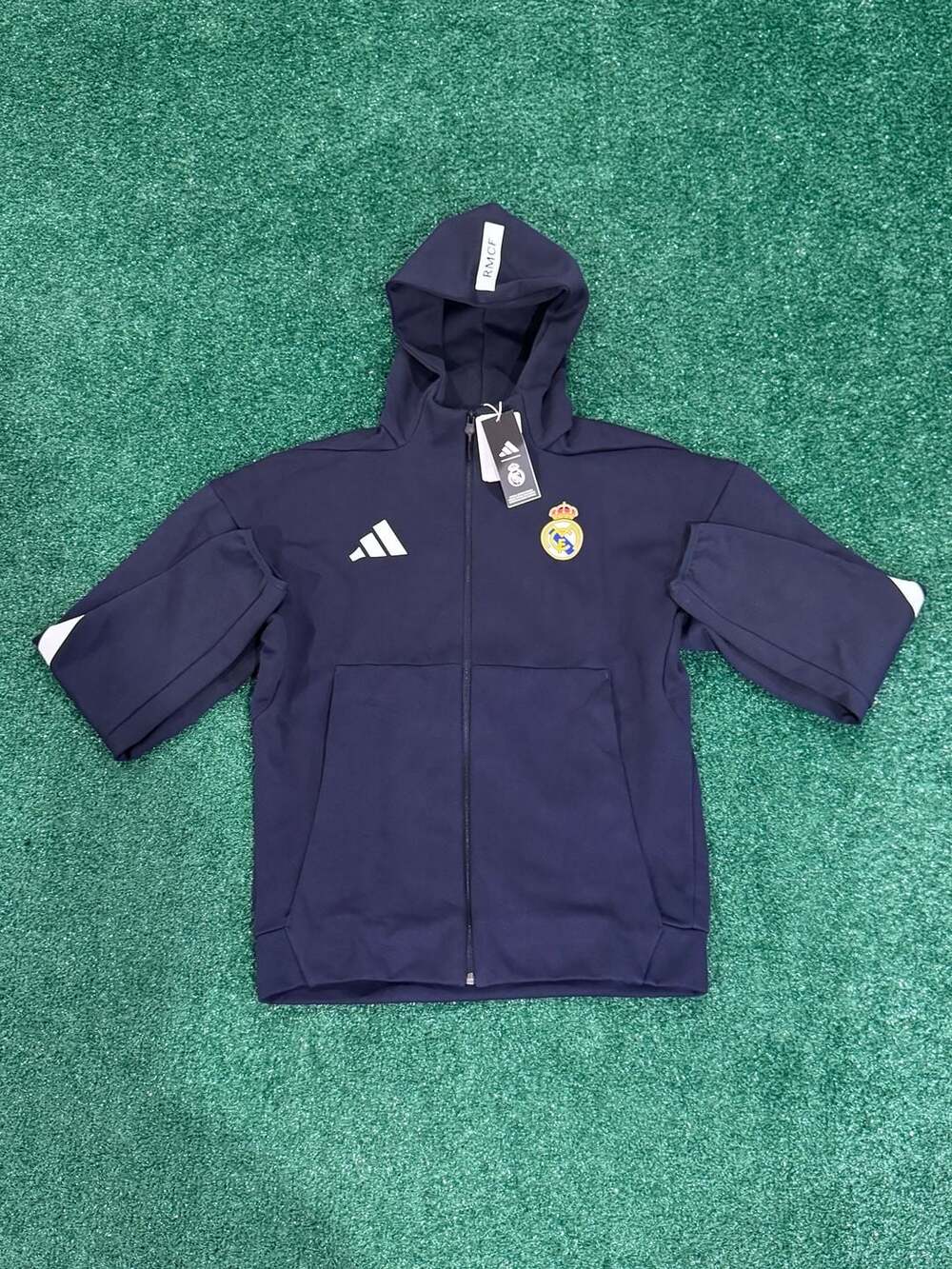 Adidas Real Madrid Z.N.E. Anthem Full-Zip Hoodie Jacket - Night Navy
